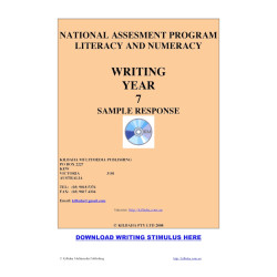 Year 7 Sample 2008 Writing - Response